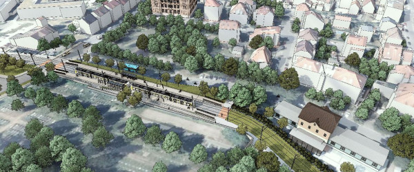 Visualisierung Pfullingen Bahnhof (Quelle: Stadt Pfullingen)