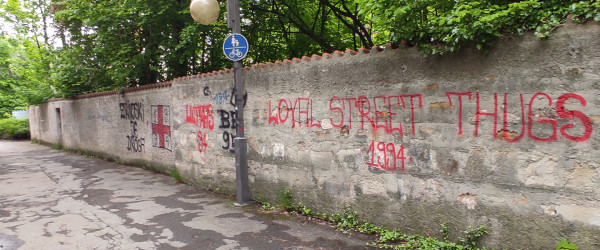 Graffiti-Schmierereien rund um Schloss und Schl&ouml;sslespark (Quelle: RIK)