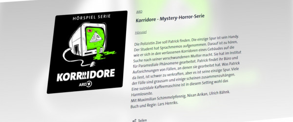 Korridore - Mystery-H&ouml;rspielserie (Quelle: Screenshot ARD Audiothek)