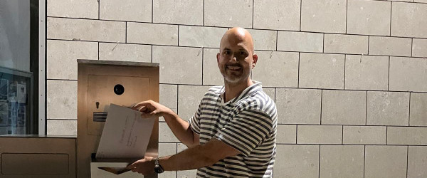 Dr. Christian Majer wirft seine Bewerbung ein (Quelle: Dr. Christian Majer)